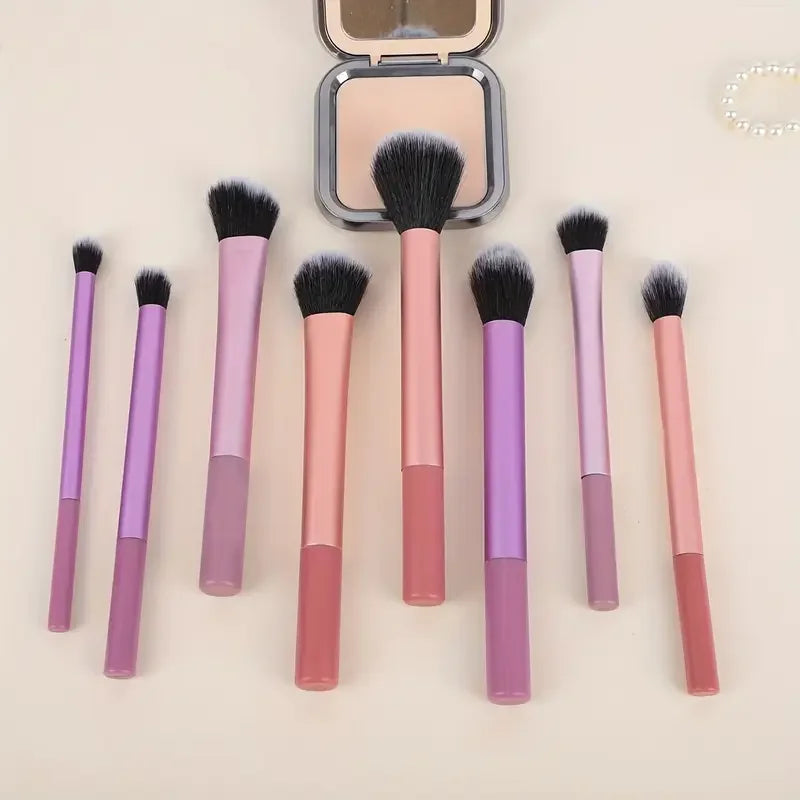 8-Piece Makeup Brush Set – Soft Synthetic Brushes for Face & Eyes